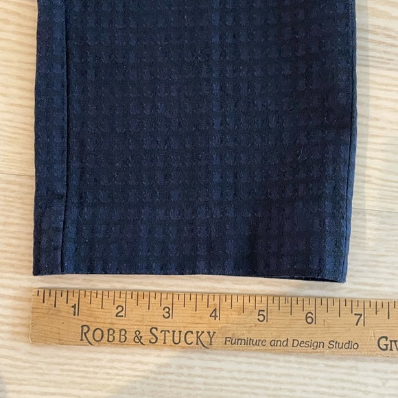 J Brand Blue/Black Sz 4 Textured Pant GUC Washable - Picture 11 of 11